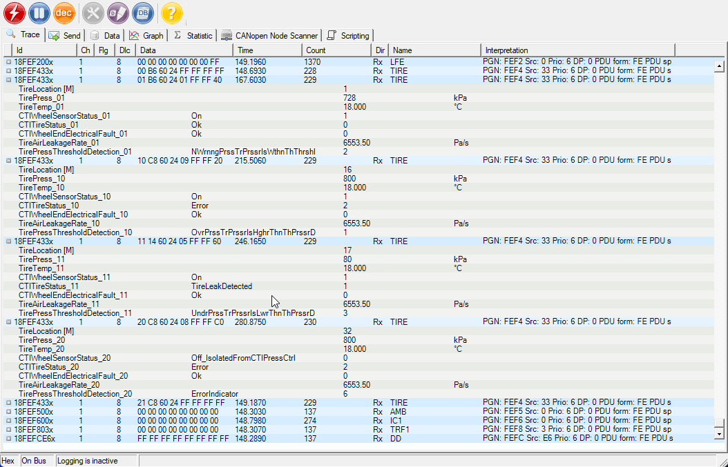 CANtrace CAN bus Analyzer software - Image 4